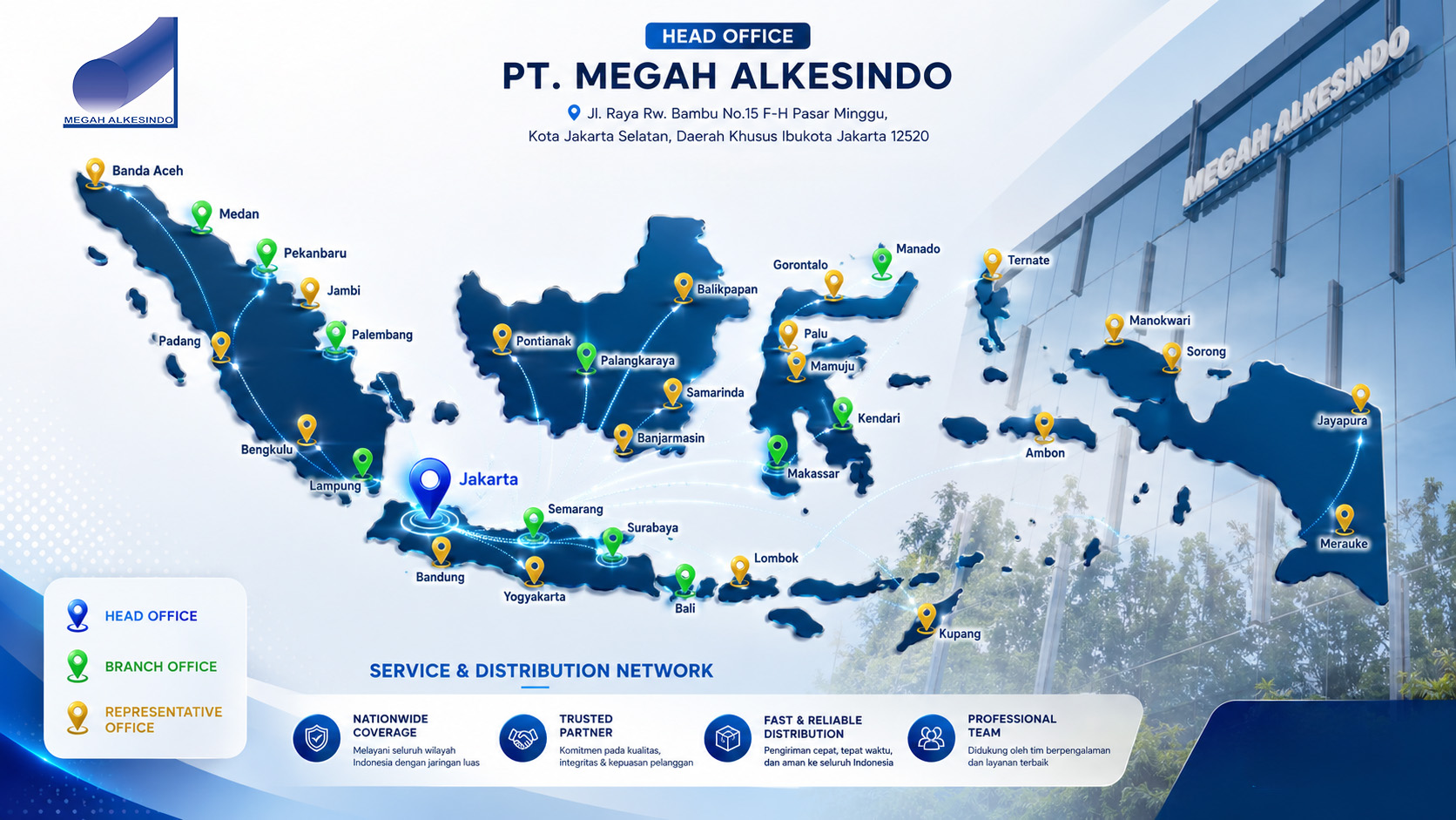 PT Megah Alkesindo Service and Distribution Network Across Indonesia